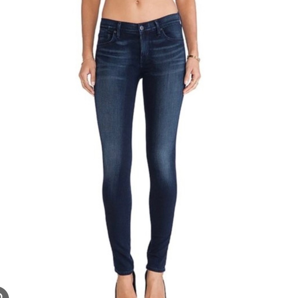 Agolde Colette slim fit hi rise dark denim jeans size 26